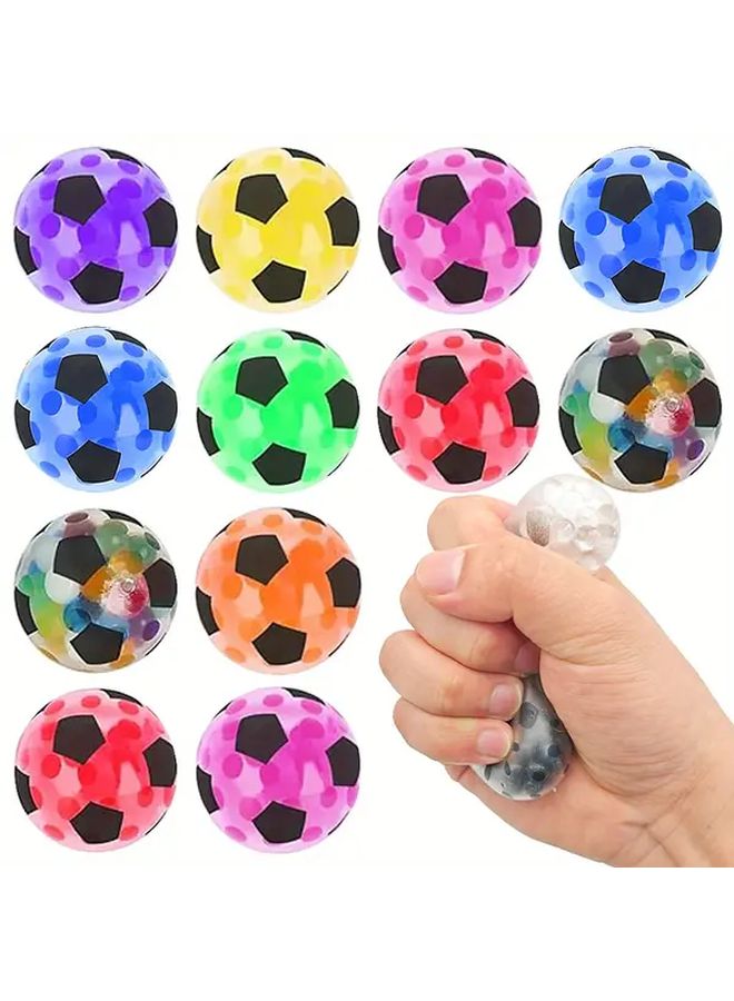 36pcs Colorful Soccer Squishy Stress Balls Party Favors for Halloween Christmas Carnivals - Image 2